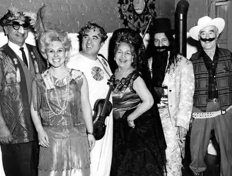 Group in costume including Consuelo de Bonzo