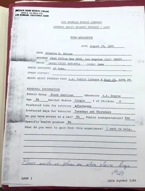 Butler’s volunteer application