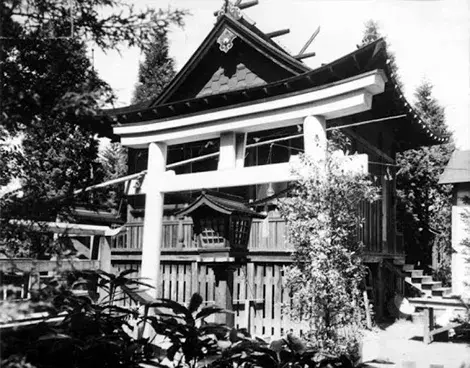 Shinto Shrine on Terminal Island. Security Pacific National Bank Collection. Los Angeles Public Library.