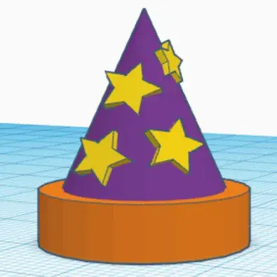 3d illustration for wizard hat