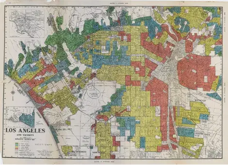Segregated map of Los Angeles