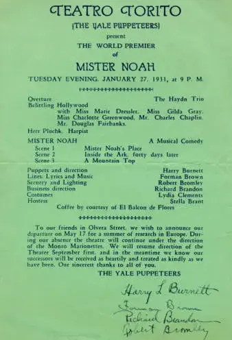 green colored Mister Noah flyer