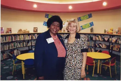 lma Reaves Woods and (then) City Librarian Fontayne Holmes