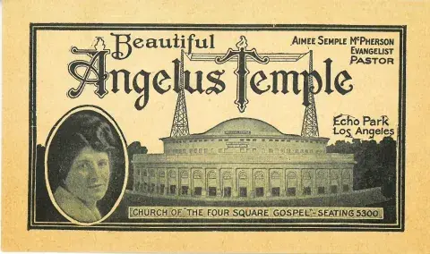 Angelus Temple ephemera ca. 1927