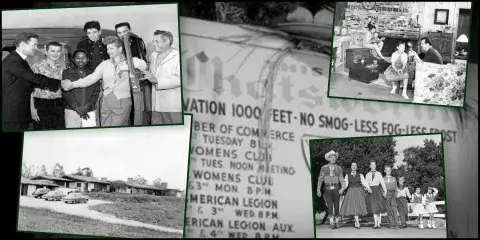 Chatsworth residents Lucille Ball and Desi Arnaz gift a new station wagon for Rancho San Antonio, Boys Town of the West in Chatsworth