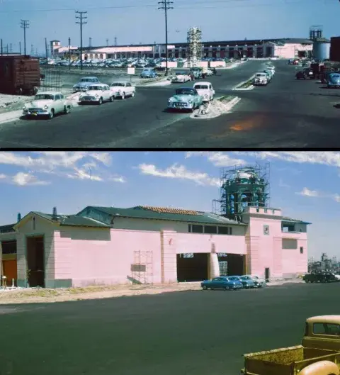 Showing the terminal under construction