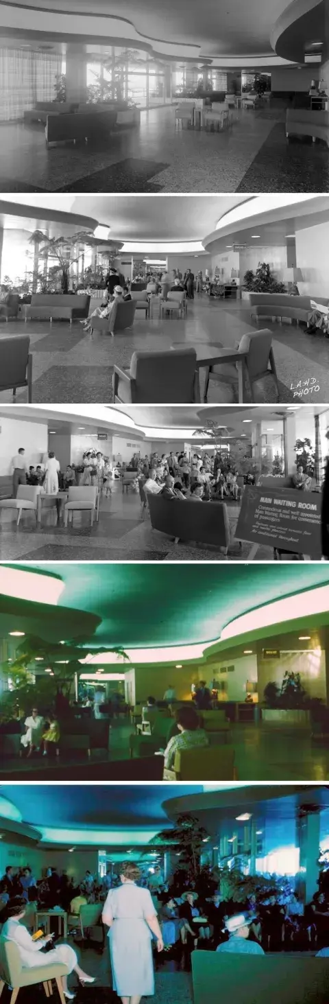 Views of the main waiting room on or near the opening weekend