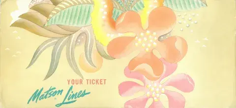 Matson cruise lines ticket envelope