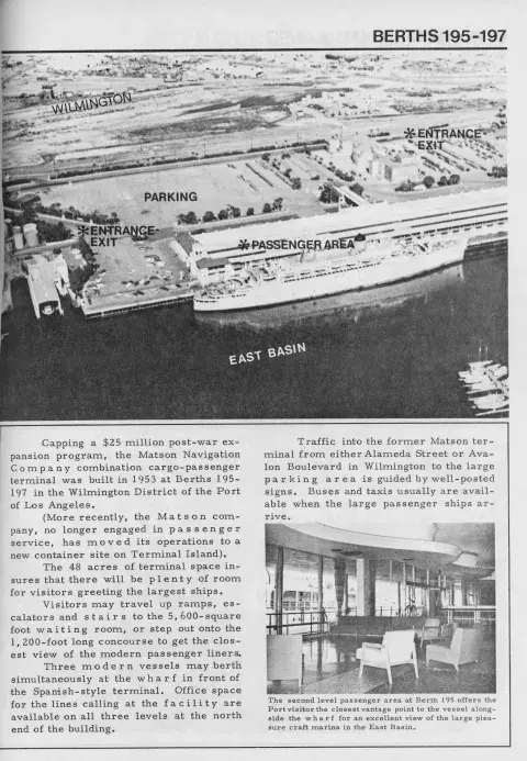 Ca. 1980 Los Angeles Harbor Department publication pandering to new tenants in the hope that they might take residence in the Matson Terminal