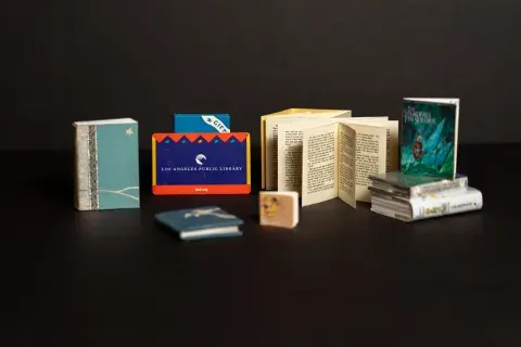Miniature books at the Los Angeles Public Library