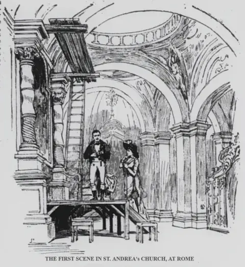 Illustration of one of the scenes in La Tosca