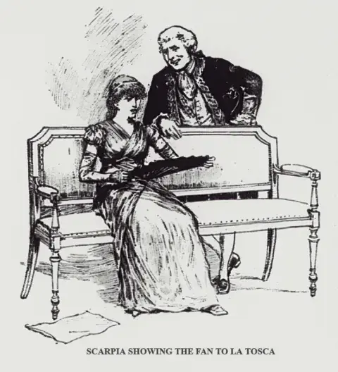 Illustration of one of the scenes in La Tosca