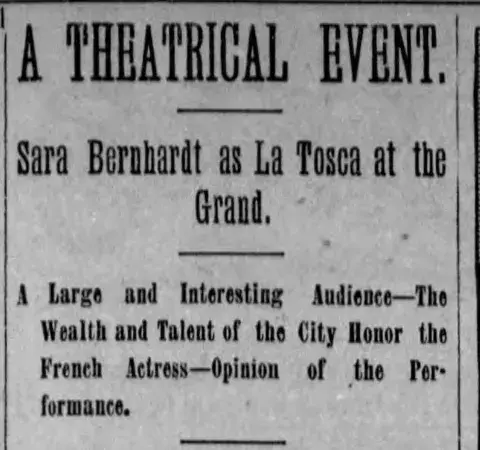 Headline from the Los Angeles Evening Express