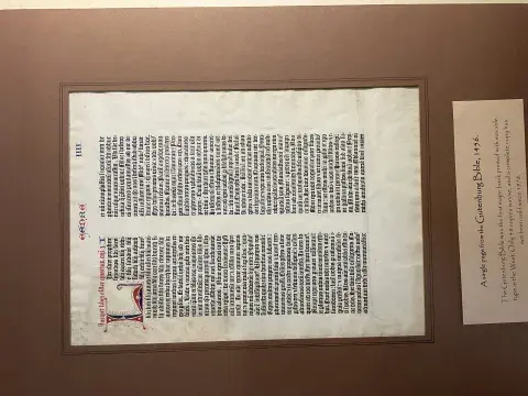 Noble fragment from the Gutenberg Bible