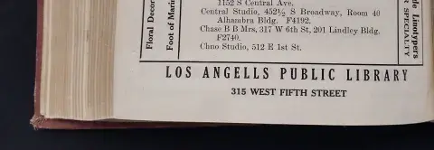 Margin advertisement, Los Angeles Business Directory