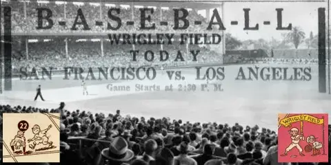Baseball game at Wrigley Field 1955