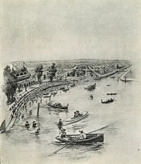 Conceptual drawing for Venice of America