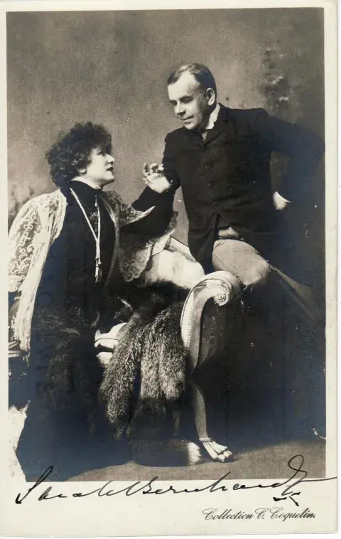 Postcard signed by Bernhardt