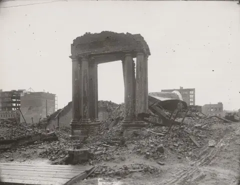 The ruins of the Palace Hotel