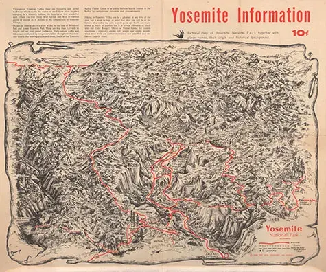 vintage Yosemite map