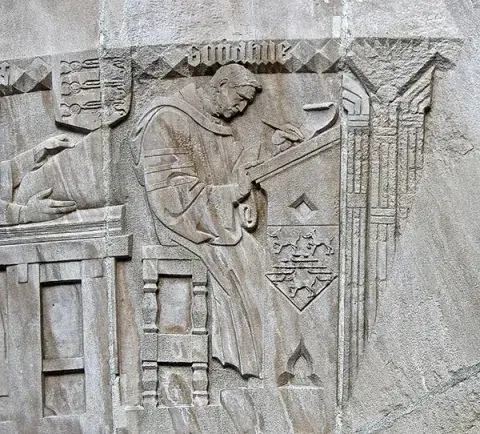 Relief sculpture over tunnel entrance from Hope Street