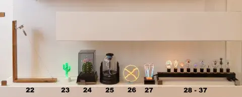 close up of display case