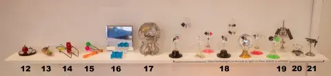 close up of display case 
