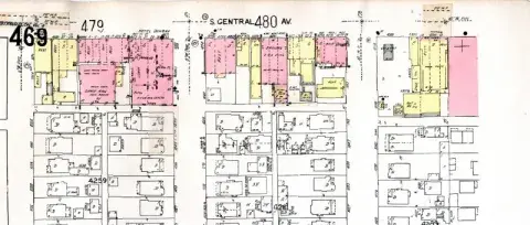 Sanborn Fire Insurance atlas,  Sheet 469, 1950.