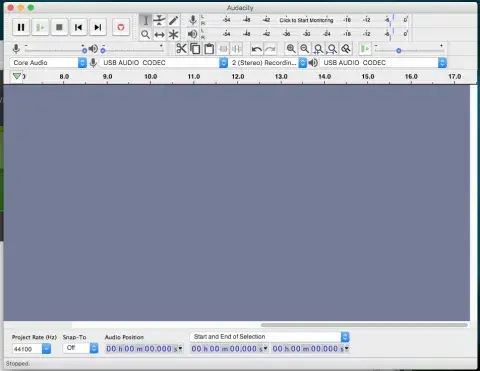 Audacity screen screen