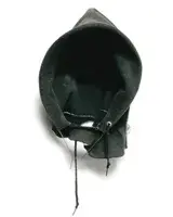 black hoodie, just the hood