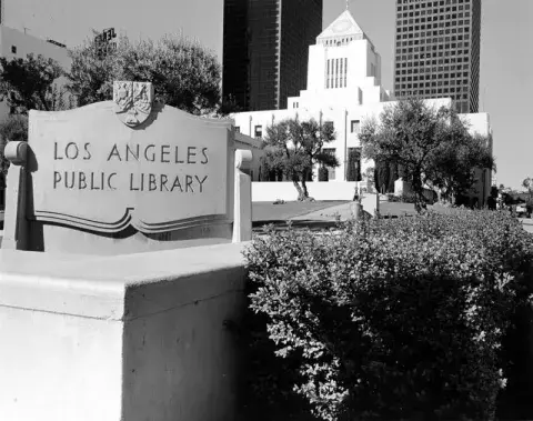 East lawn of the Central Library 1977