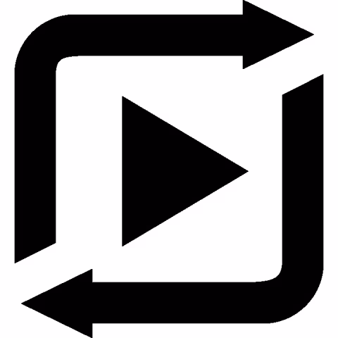 ArtistWorks logo, two arrows surrounding a play button.