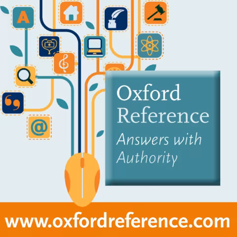Logo for Oxford Reference with the words "Answers with Authority"