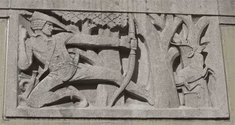 Relief panel depicting Robin Hood