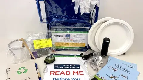mosquito habitat mapper kit and its content