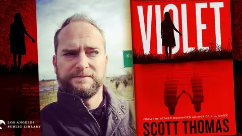 Scott Thomas and his latest novel, Violet