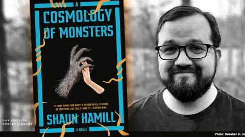 Shaun Hamill and his first novel, A Cosmology of Monsters