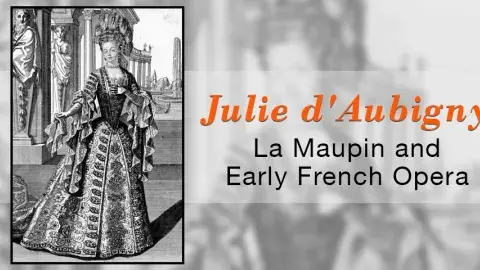 French duellist and opera singer Julie d'Aubigny (1670–1707). Anonymous print. 