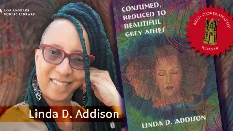 Linda Addison and her award winning book