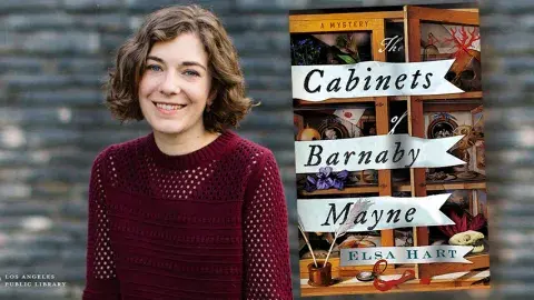 Author Elsa Hart and her latest book, The Cabinets of Barnaby Mayne