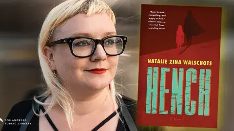 Author Natalie Zina Walschots and her debut novel, Hench