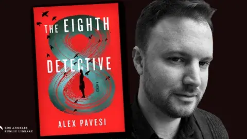Author Alex Pavesi and his first novel, The Eighth Detective