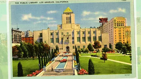 1935 postcard of the Los Angeles Central Library