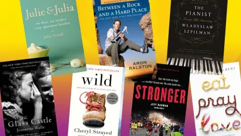 Collage of books adapted into movies