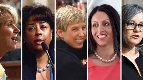 City of Los Angeles Councilwomen: Janice Hahn, Jan C. Perry, Wendy Greuel, Nury Martinez, and Monica Rodriguez
