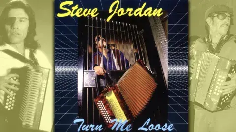 Esteban “Steve” Jordan on the cover of his album, Turn Me Loose
