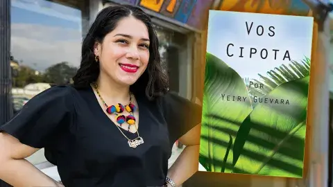 Zine author, Yeiry Guevara and her zine, Vos Cipota