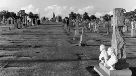 Gravestones at New Calvary Cemetery