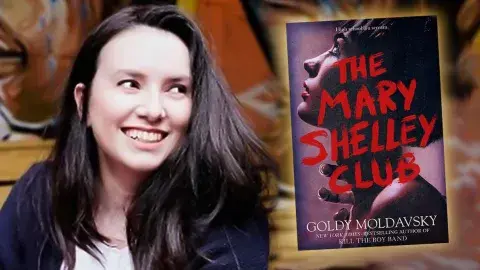 Author Goldy Moldavsky and her latest book, The Mary Shelley Club