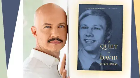 Steven Reigns and his book, A Quilt fo David 